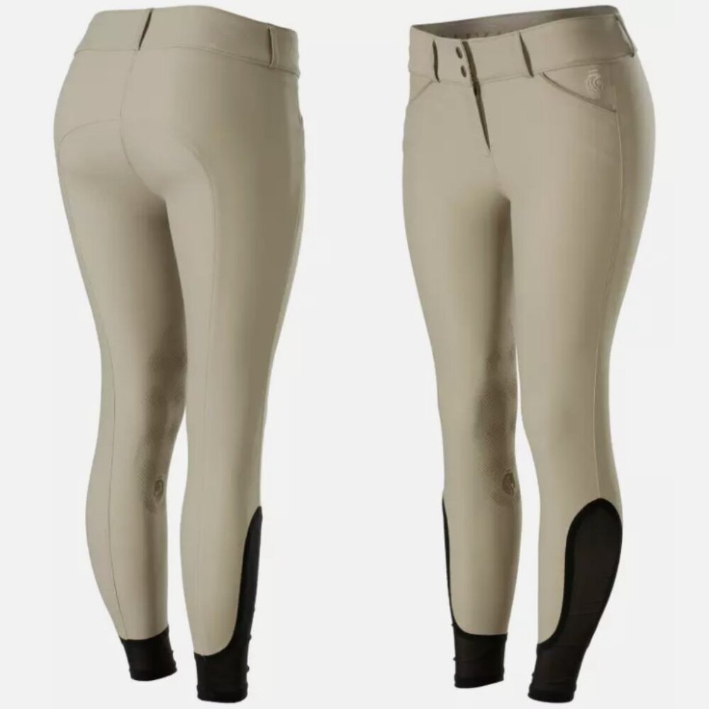 Equinavia Maud Women's 24 Silicone Knee Patch Breech Competition/ Training Tan